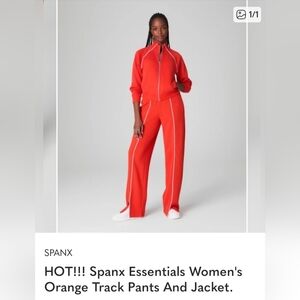 SPANX Women's Vibrant Orange Track Pants